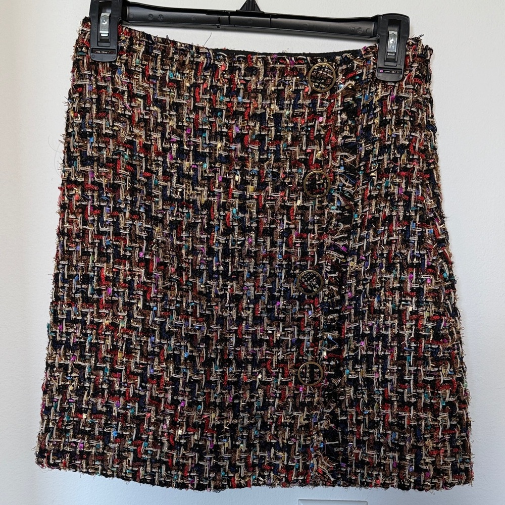 NWT: J.O.A. Vibrant Tweed A-Line Skirt